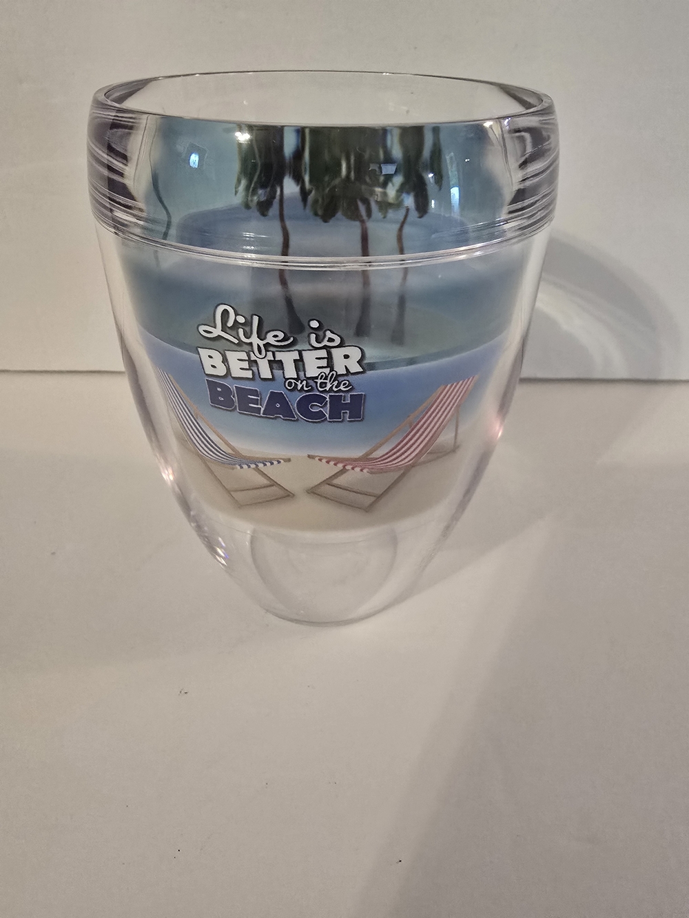 Tervis Double-Walled Beach Stemless Wine Tumbler - "Life is Better on the Beach"